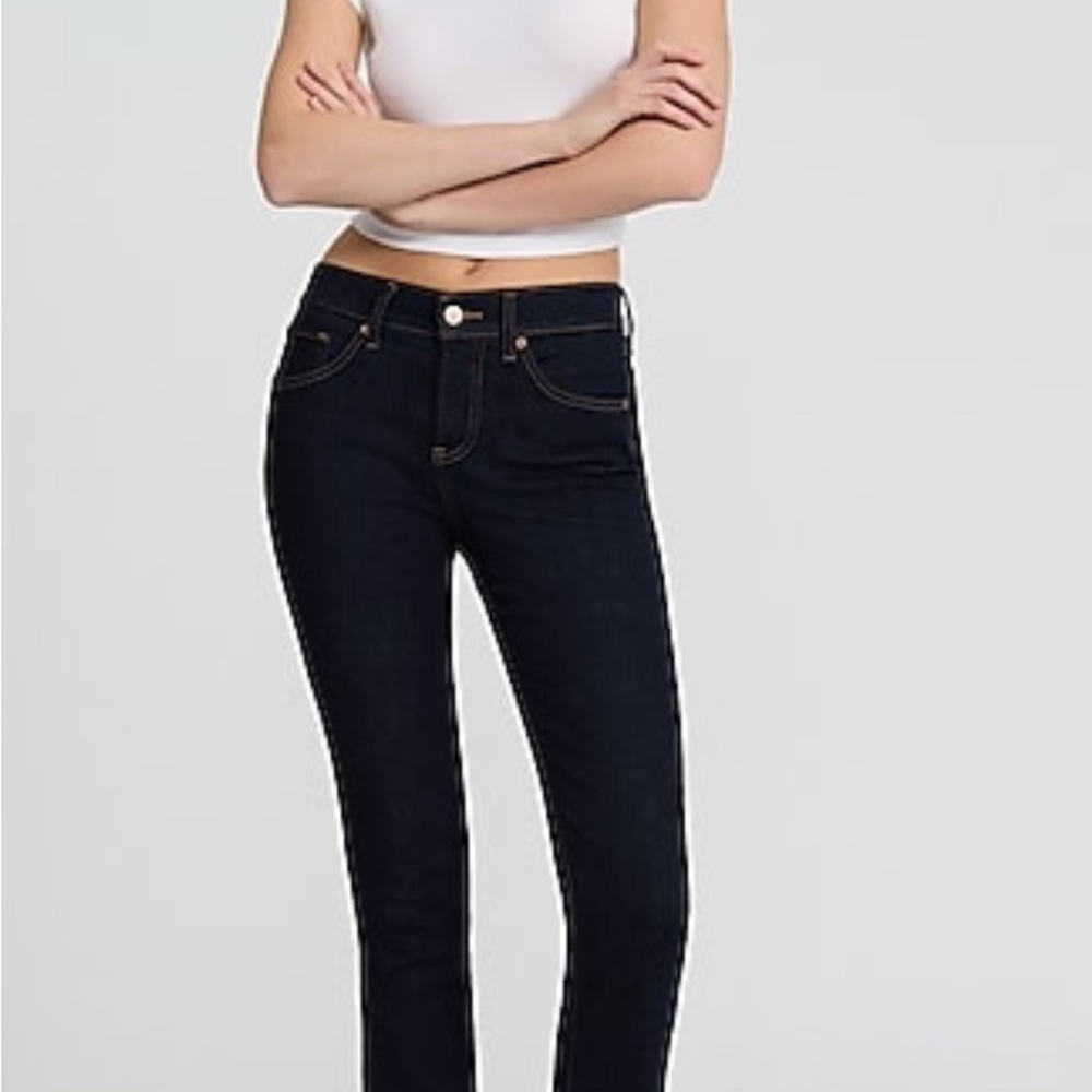 Express Women's Dark Blue Skinny Jeans